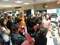 Demeter team during the last satellite operations